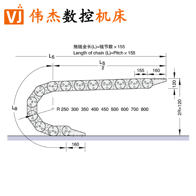 TL155型钢制拖链