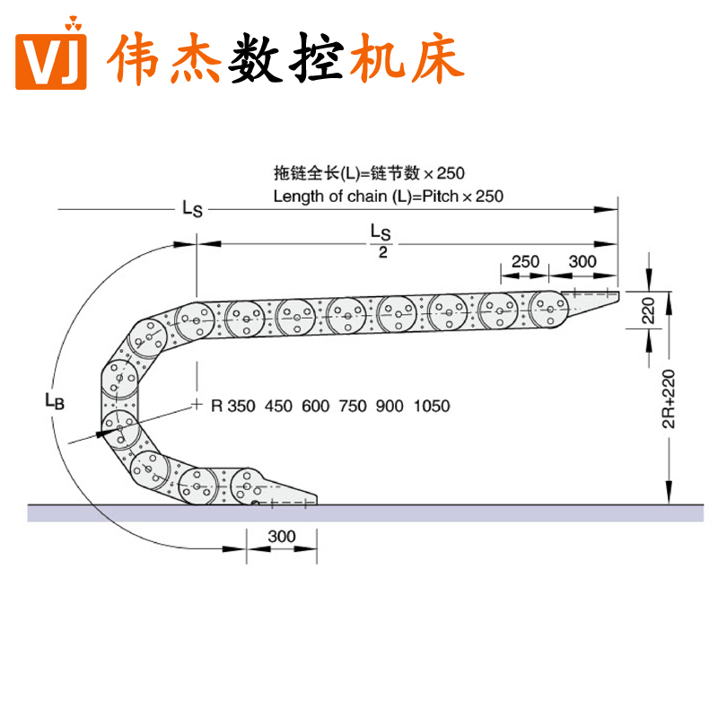 TL250型钢制拖链